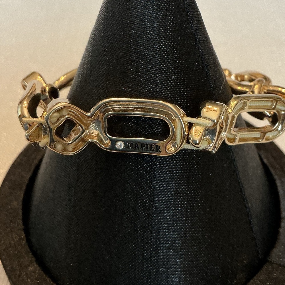 Napier Gold Tone Stretch Bracelet - Picture 5 of 5